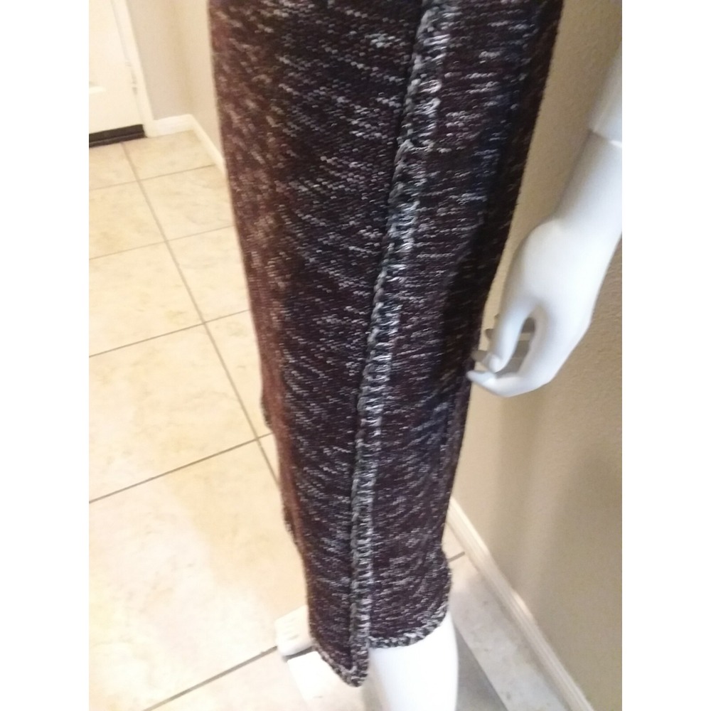 Brooks Brothers Wrap Pencil Skirt Brown Heathered Knit Size Small